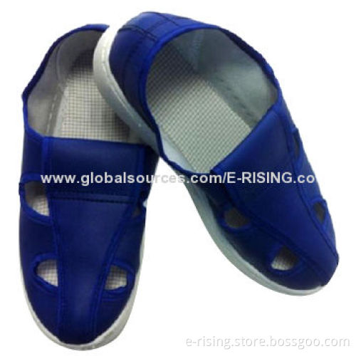 Blue PAV Vamp Anti-static SPU Shoes with 2.5mm Grid Insole for Better ESD Reading